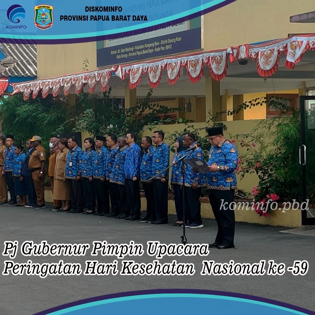 Pj. GUBERNUR PAPUA BARAT DAYA MEMIMPIN UPACARA HKN KE 59