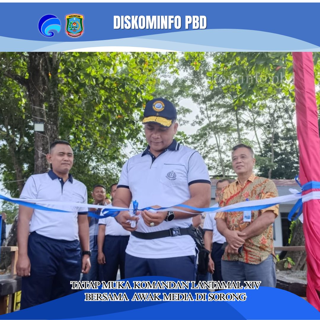 TATAP MUKA  KOMANDAN LANTAMAL XIV, BERSAMA AWAK  MEDIA  DI SORONG, PROVINSI PAPUA BARAT DAYA