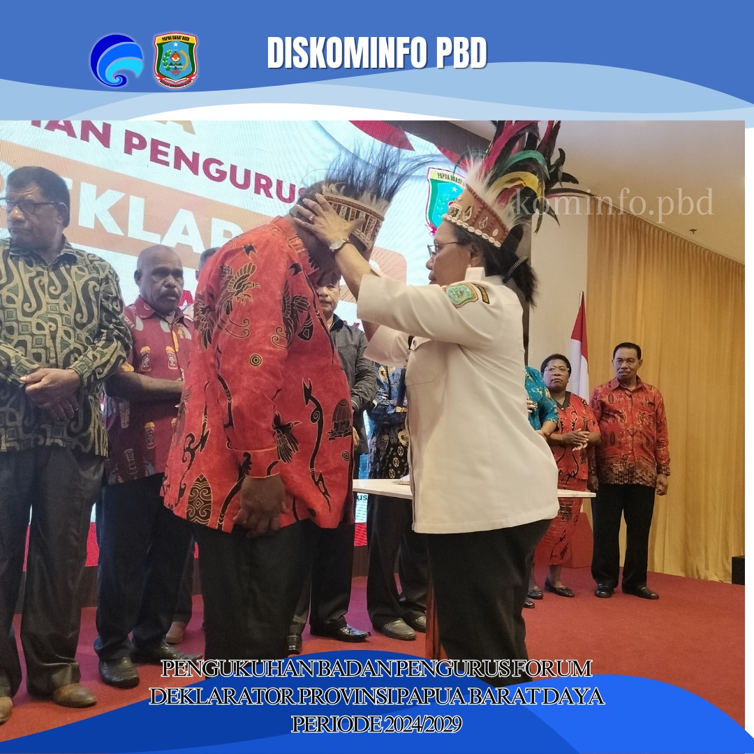 Pengukuhan Badan Pengurus Forum Deklarator Provinsi Papua Barat Daya Periode 2024-2029.
