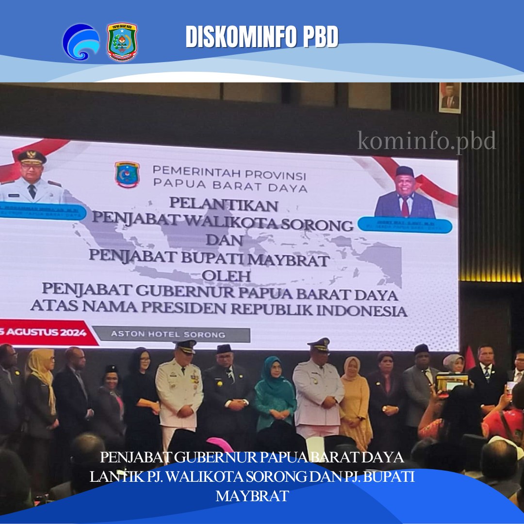 PENJABAT GUBERNUR PAPUA BARAT DAYA LANTIK PJ.WALIKOTA SORONG DAN BUPATI KABUPATEN MAYBRAT