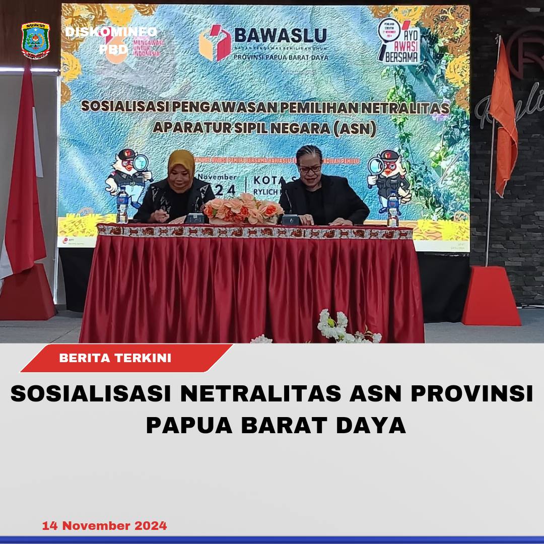 Perwakilan Dinas Komunikasi Informatika Statistik Dan Persandian menghadiri Sosialisasi pengawasan Pemilihan Netralitas Aparatur Sipil Negara ( ASN )