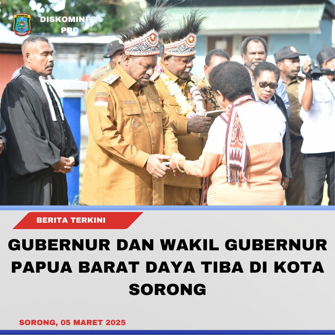 GUBERNUR DAN WAKIL GUBERNUR PAPUA BARAT DAYA TIBA DI KOTA SORONG