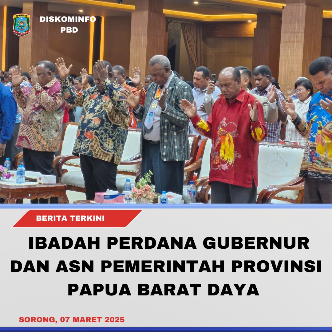 IBADAH PERDANA GUBERNUR DAN ASN PEMERINTAH PROVINSI PAPUA BARAT DAYA