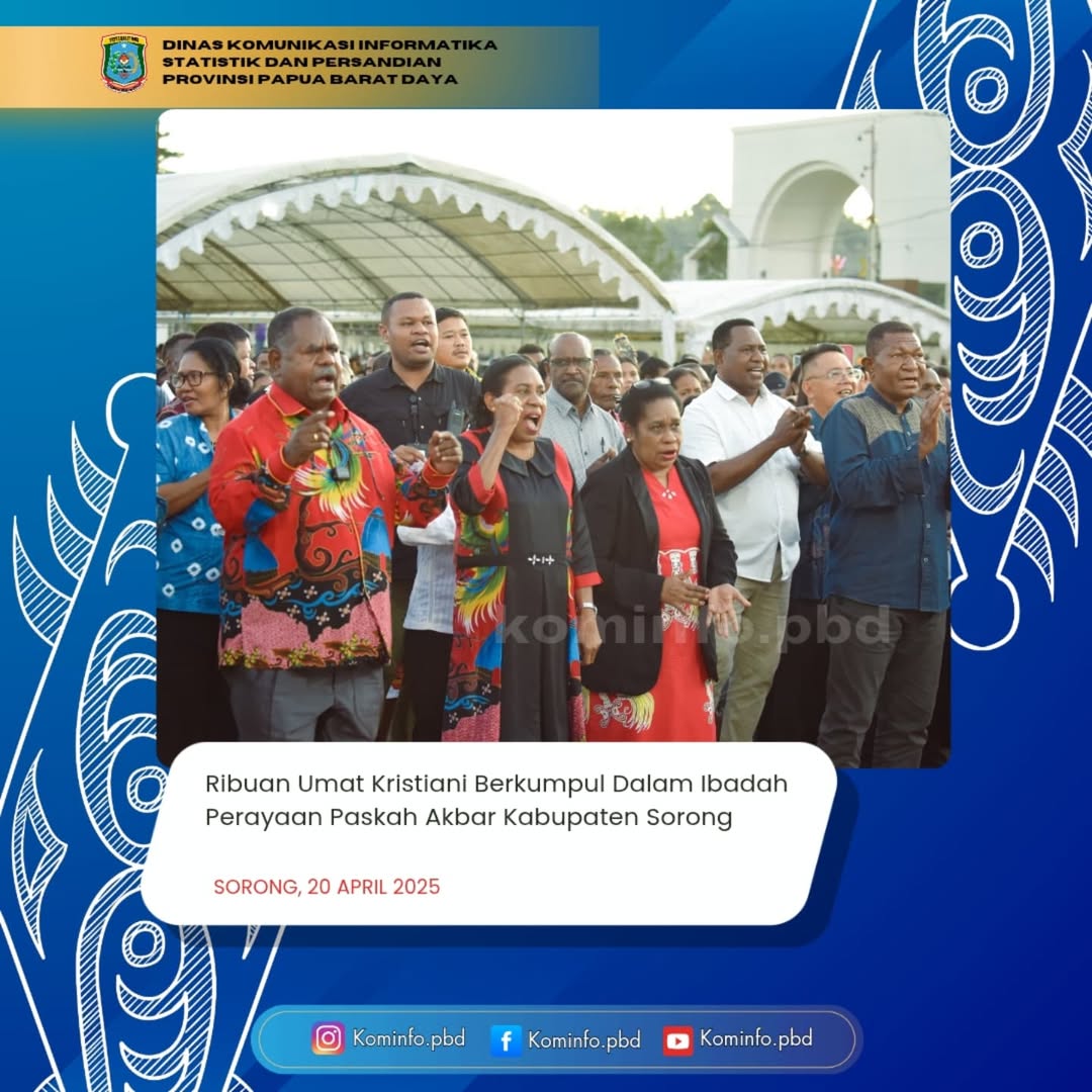 Ribuan Umat Kristiani Berkumpul dalam Ibadah Perayaan Paskah Akbar Kabupaten Sorong