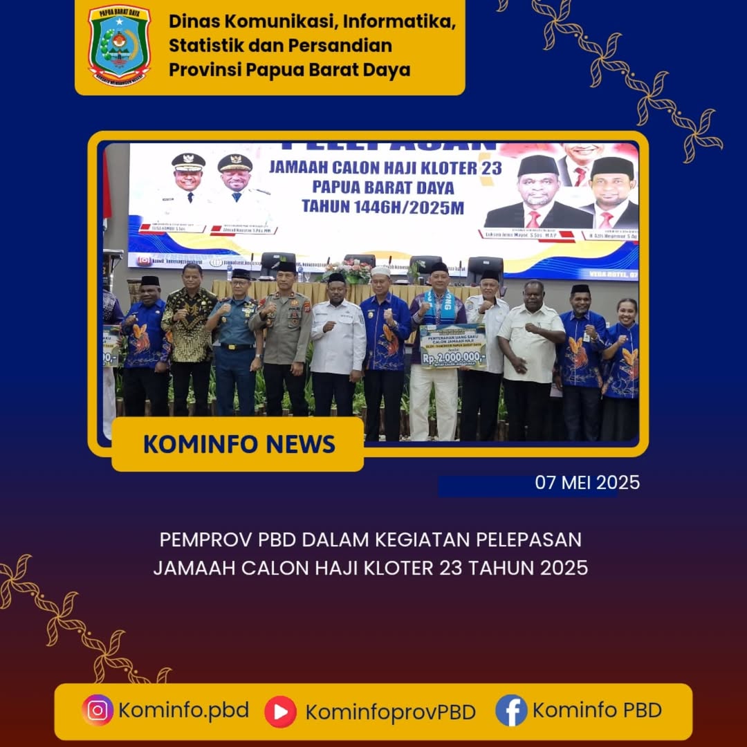 Pemprov Papua Barat Daya Dalam Acara Pelepasan Jamaah Calon Haji Tahun 2025