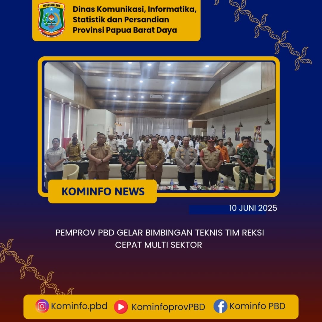Pemprov PBD Gelar Bimbingan Teknis Tim Reaksi Cepat Multi Sektor