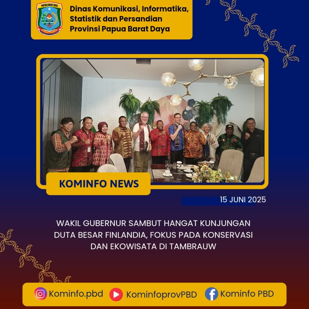 Wakil Gubernur Sambut Hangat Kunjungan Duta Besar Finlandia, Fokus pada Konservasi dan Ekowisata di Tambrauw