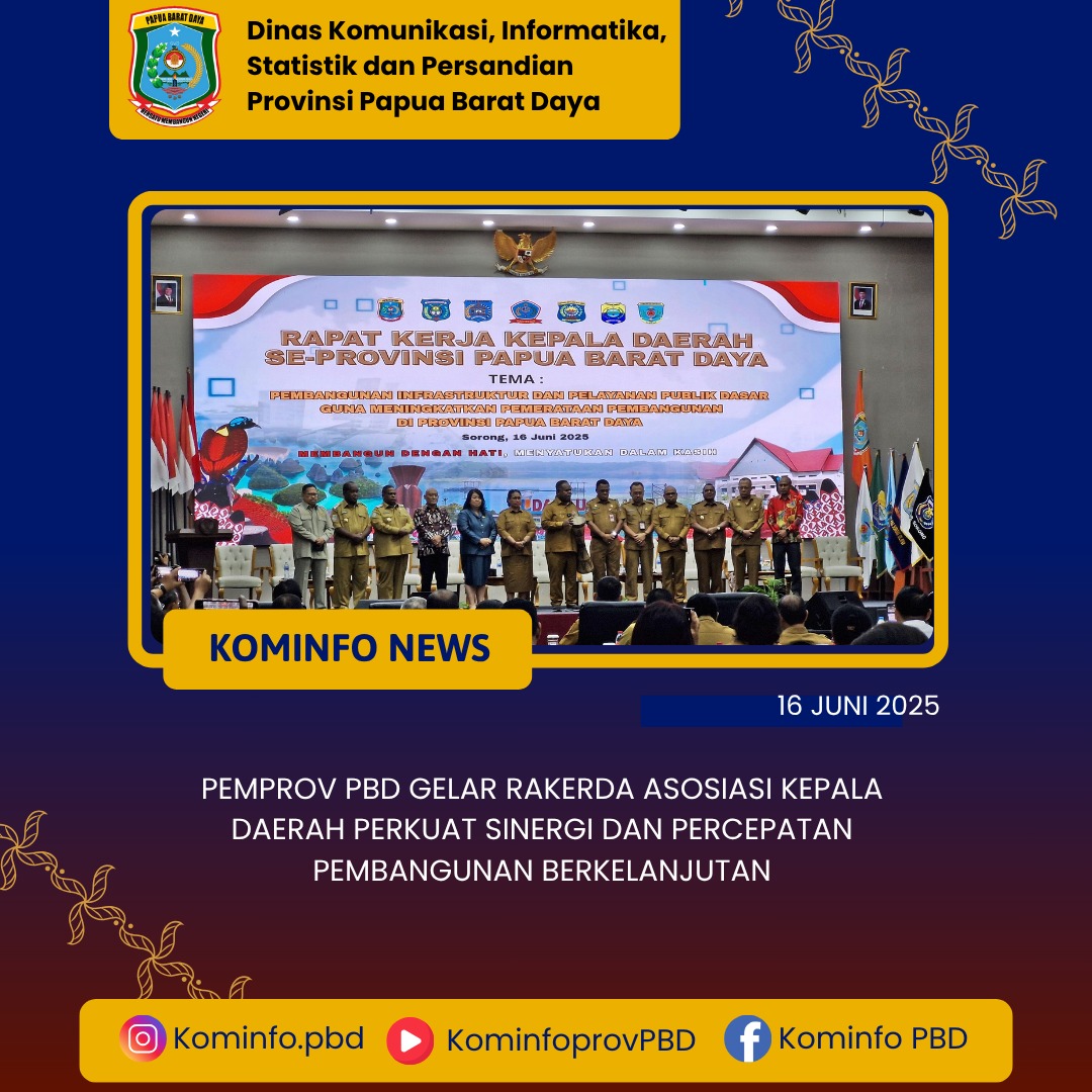 Pemprov PBD Gelar Rakerda Asosiasi Kepala Daerah Perkuat Sinergi dan Percepatan Pembangunan Berkelanjutan