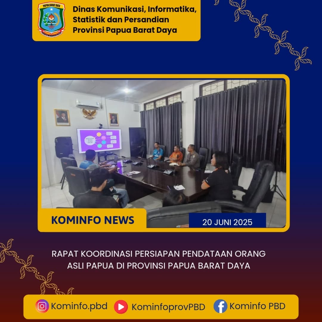 Rapat Koordinasi Persiapan Pendataan Orang Asli Papua di Provinsi Papua Barat Daya