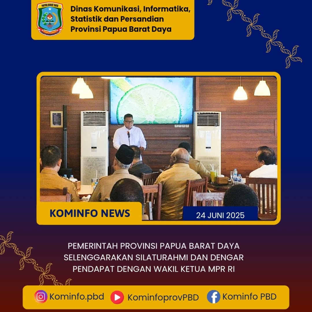 Pemerintah Provinsi Papua Barat Daya Selenggarakan Silaturahmi dan Dengar Pendapat dengan Wakil Ketua MPR RI