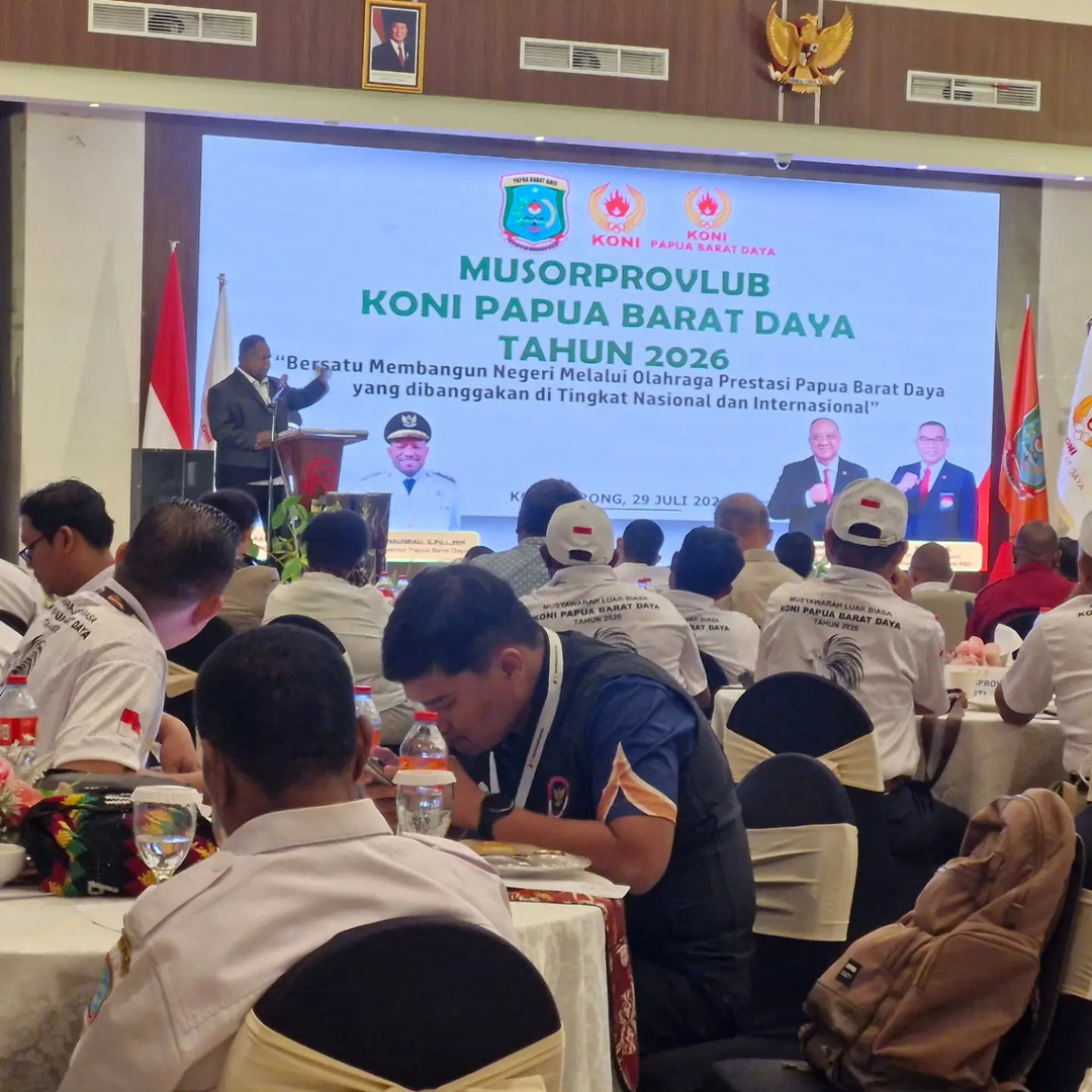 Gubernur Papua Barat Daya Buka MUSORPROVLUB KONI, Dorong Penguatan Prestasi Olahraga Hingga Tingkat Internasional